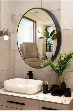 mẫu khung gương tròn chất liệu nhôm