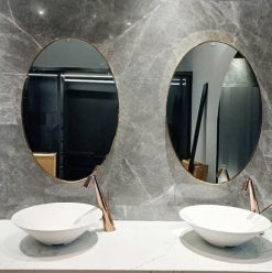 bộ đôi gương elip khung nhôm