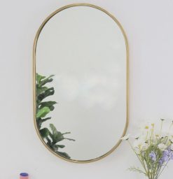 mẫu gương viền nhôm vàng cao cấp