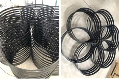 mẫu khung nhôm tròn màu đen