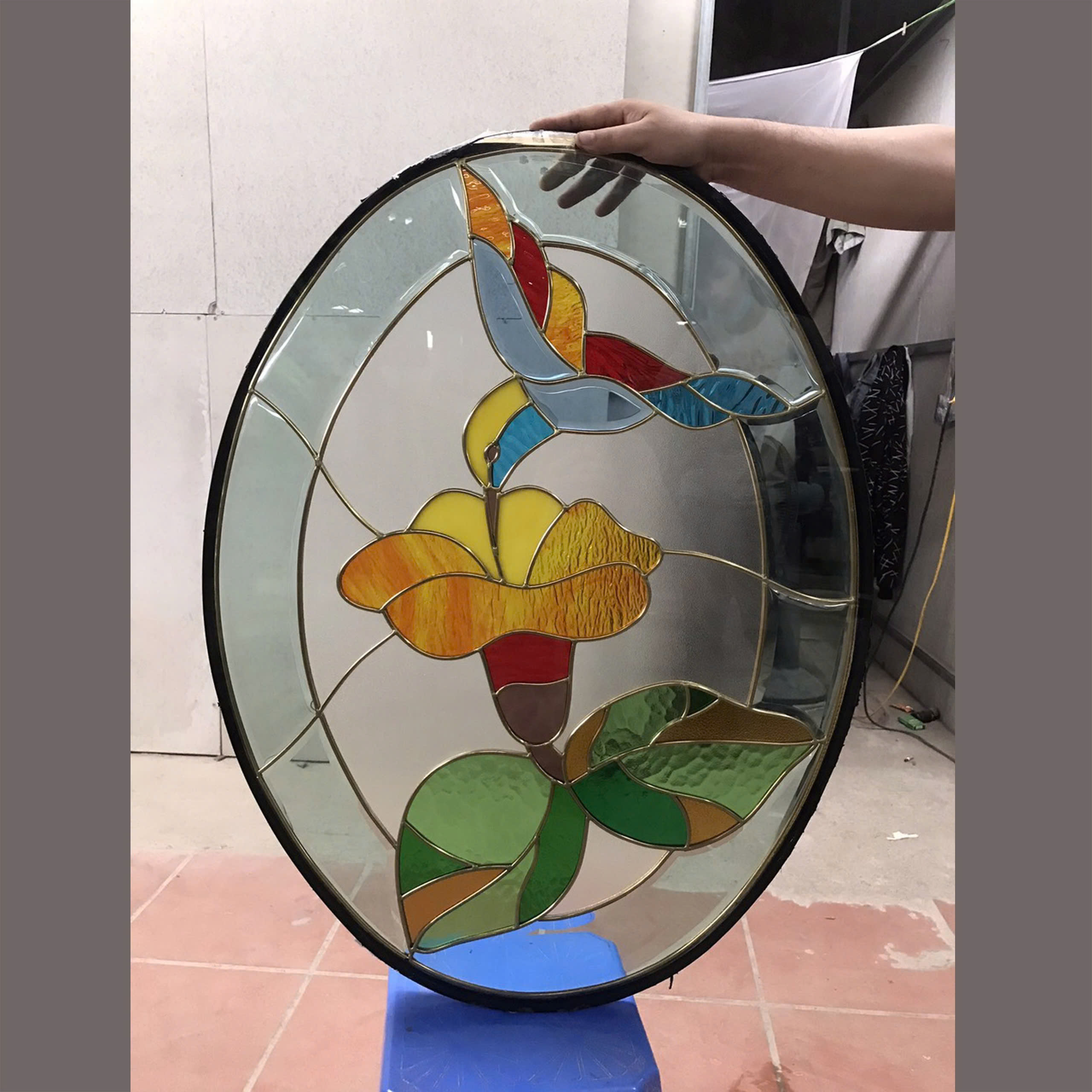 Vách kính hoa đồng 04